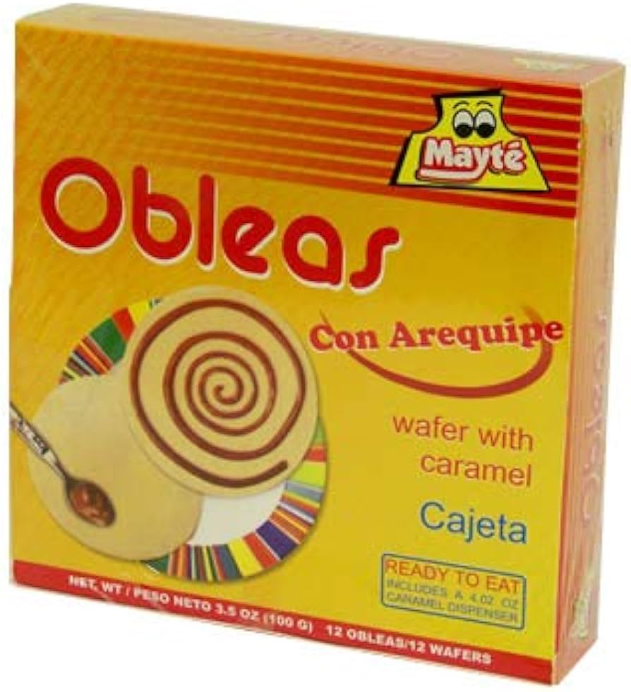 Mayte Obleas con Arequipe x 12 Unds 100g