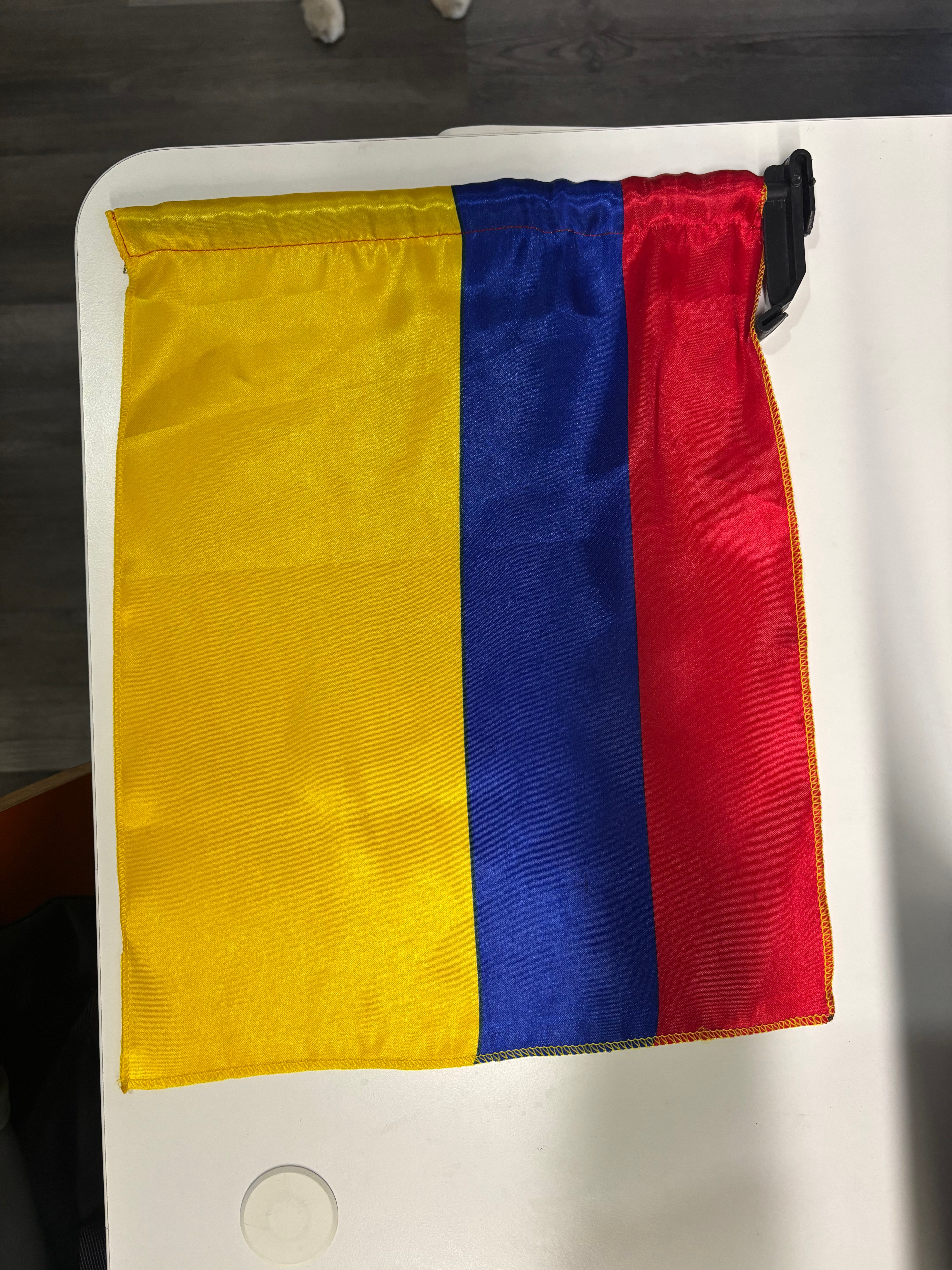 Bandera Colombiana Con Asta Para Carro