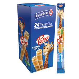 Barquillos Piazza Jirafa Vainilla x 24 Unds 280g