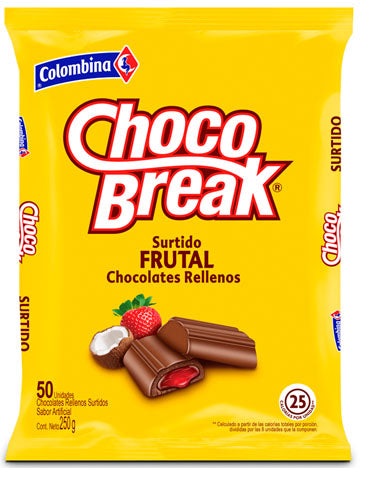 Choco Break Surtido Colombia X 50 Unidades